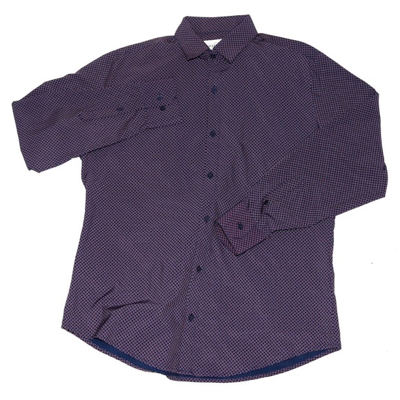 Mizzen + Main Leeward Standard Fit Men's Long Sleeve Button Front Shirt Size Med